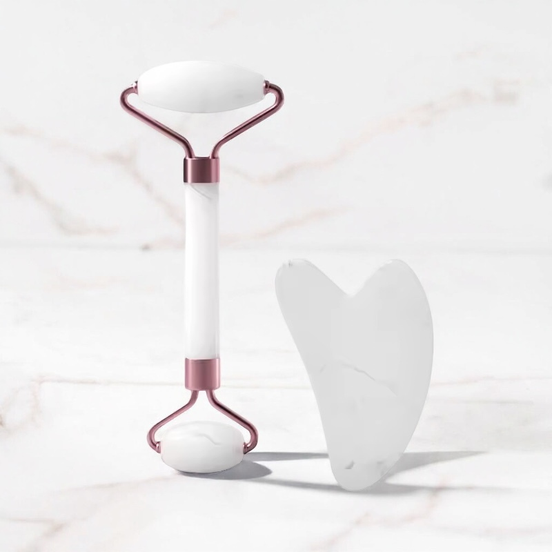 Set gua-sha rouleau visage Lumara packaging