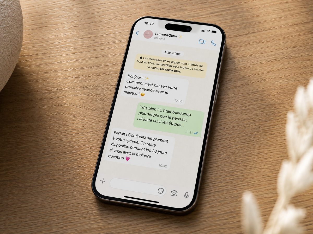 Votre accompagnement, directement sur WhatsApp.