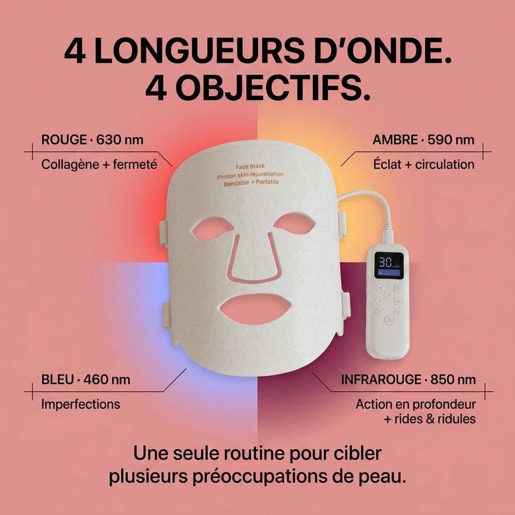 Masque LED Lumaraglow — présentation du masque LED visage